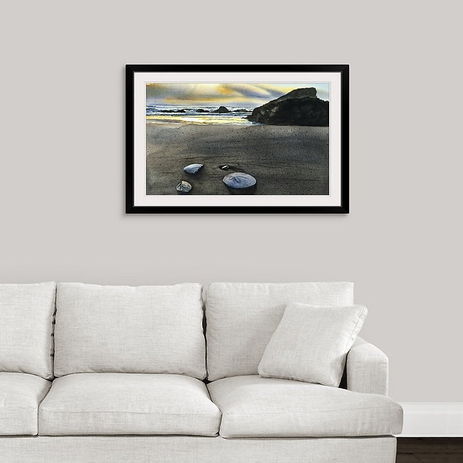 "Two Bits and a Dollar" signed edition Giclee Reprod. of watercolor with sand dollars on the West Coast.