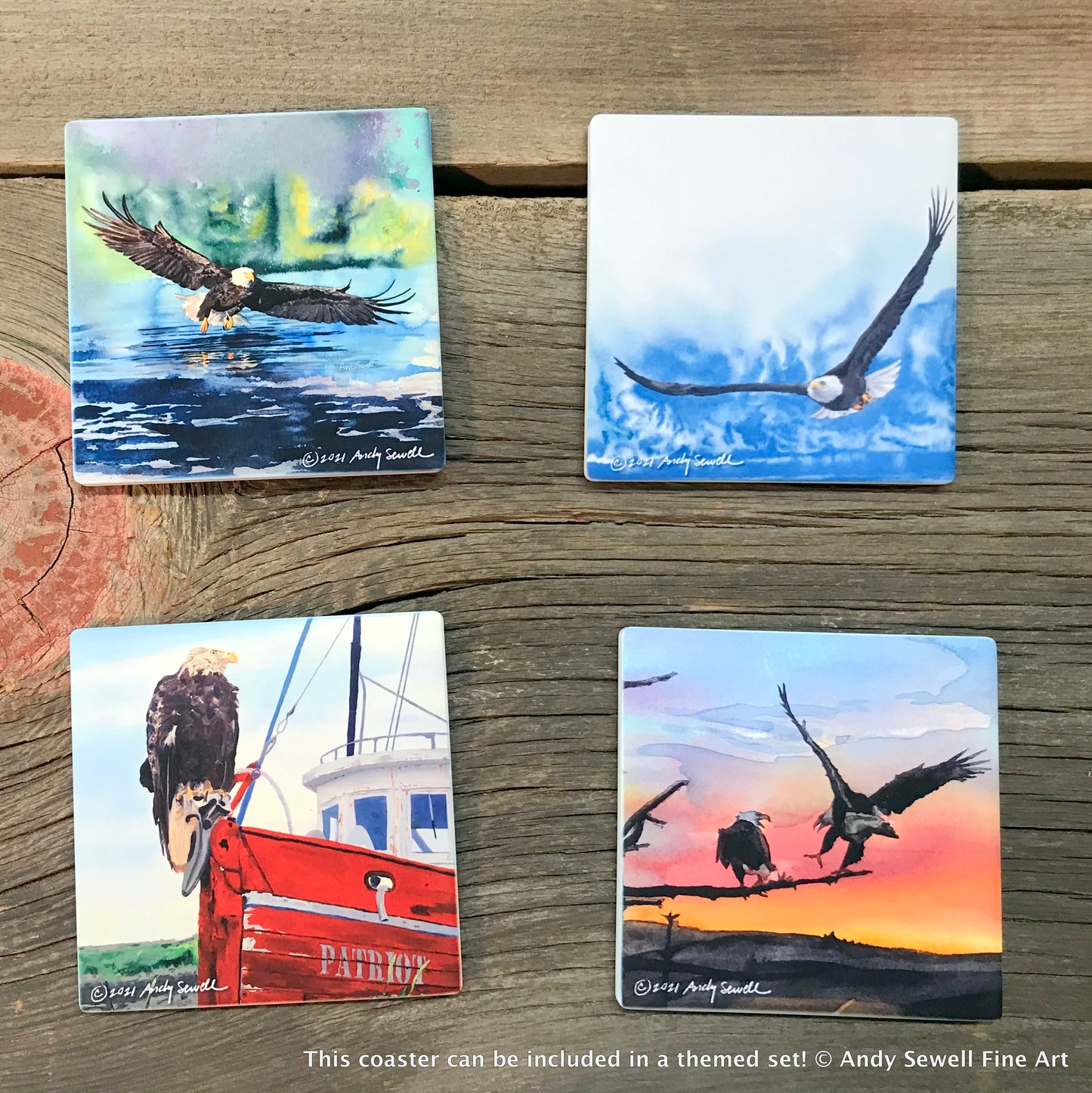 ASC378 "Hunting for Kokanee" ceramic coaster