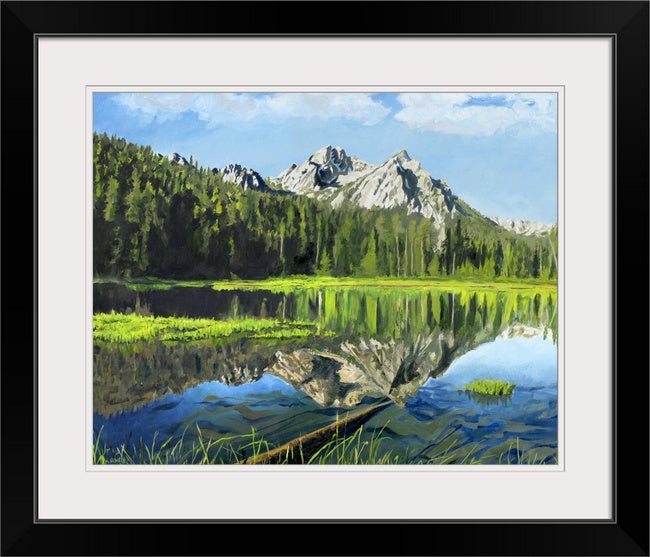 "Stanley Lake Reflections" - Canvas or art paper Giclée art prints