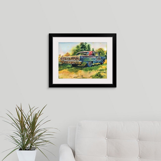 "The Old '63 Impala" 12x16 Original watercolor or signed edition Giclee Reprod. of old 1963 Impala.