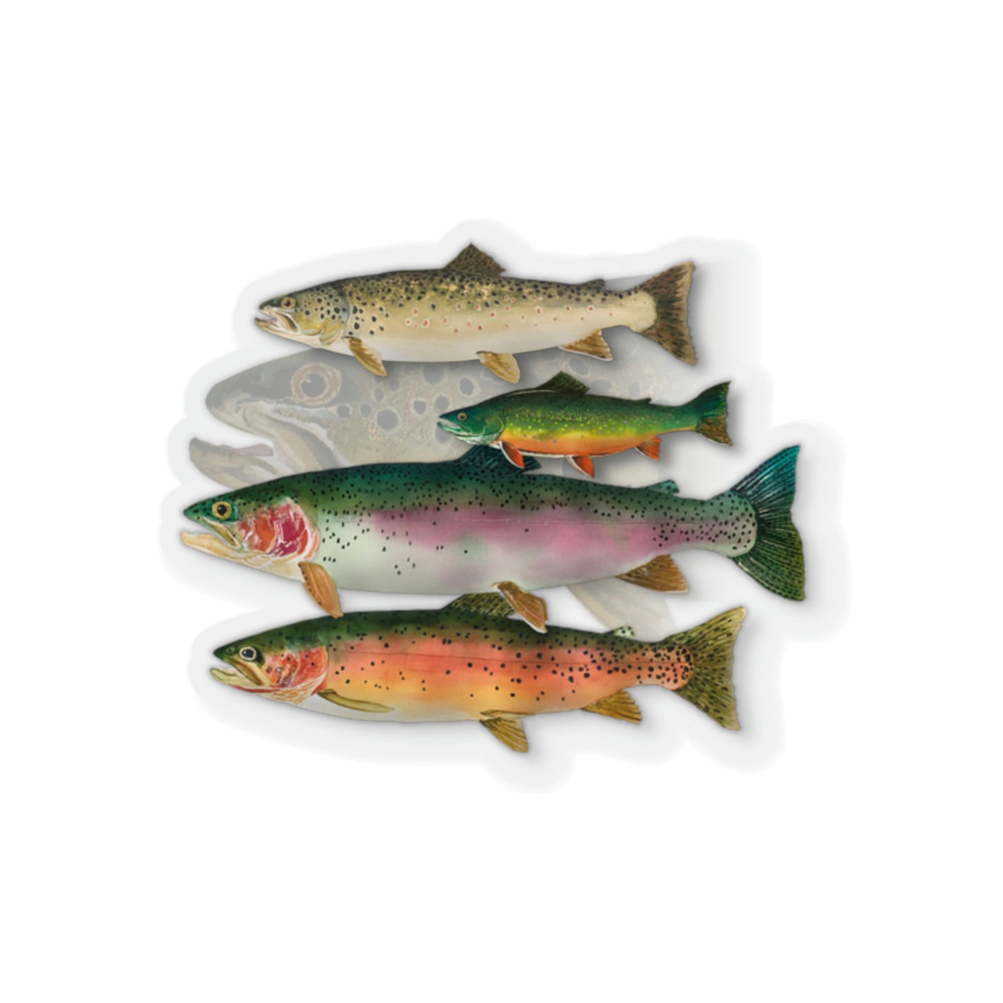 School Colors "Trout grand slam" - Kiss-Cut Stickers