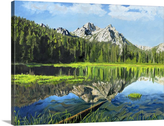 "Stanley Lake Reflections" - Canvas or art paper Giclée art prints
