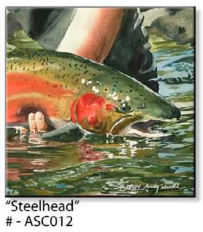 ASC012 "Steelhead" ceramic coaster