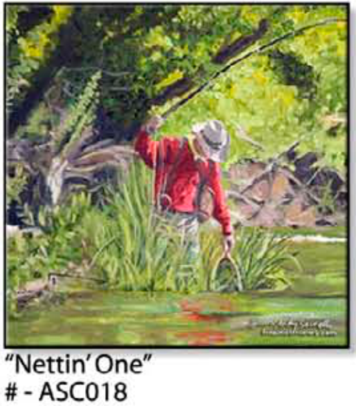 ASC018 "Nettin' one" ceramic coaster