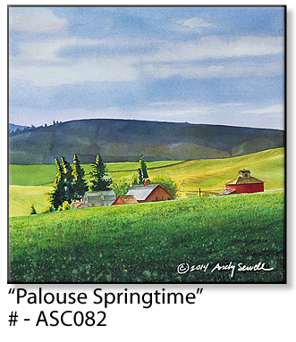 ASC082 "Palouse Springtime" ceramic coaster