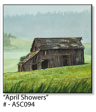 ASC094 "April Showers" ceramic coaster