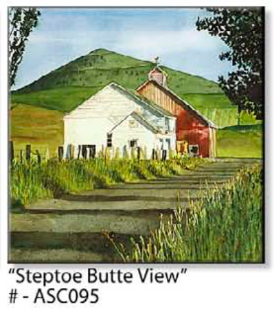 ASC095 "Steptoe Butte View" ceramic coaster