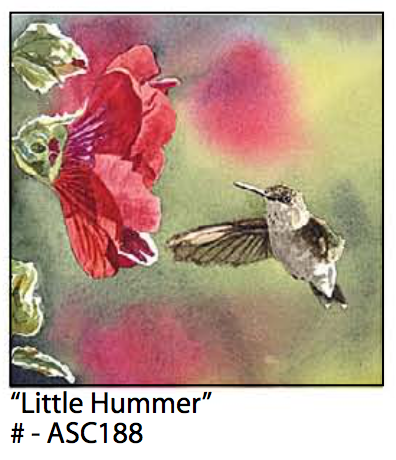 ASC188 "little hummer" ceramic coaster