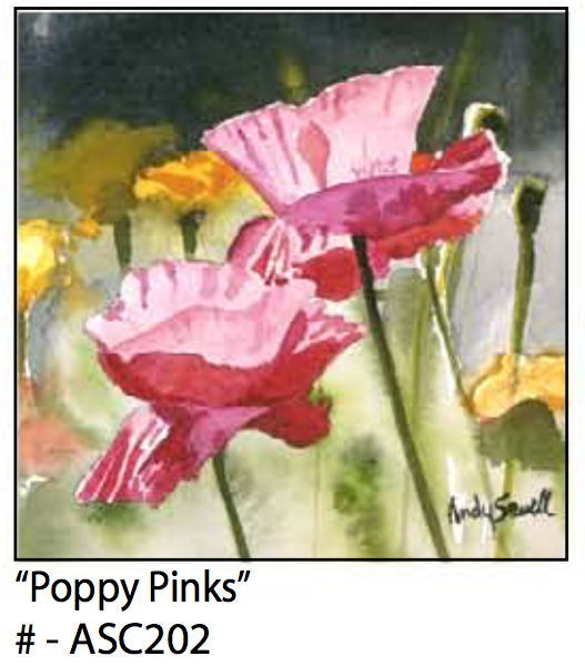 ASC202 "Poppy Pinks" ceramic coaster