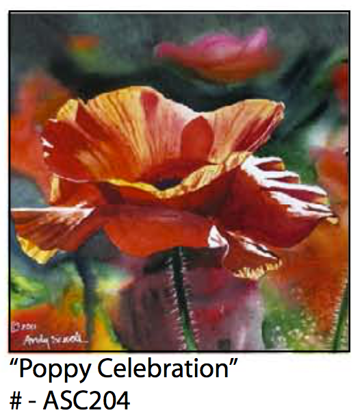 ASC204 "Poppy Celebration" ceramic coaster