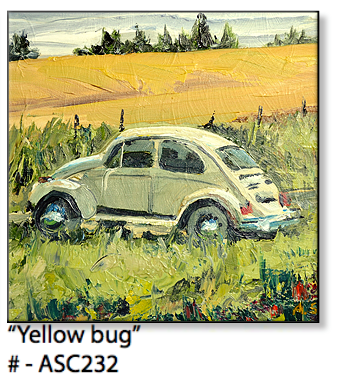 ASC232 "Yellow Bug" ceramic coaster