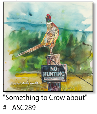 ASC289 "Something to Crow About" pheasant ceramic coaster