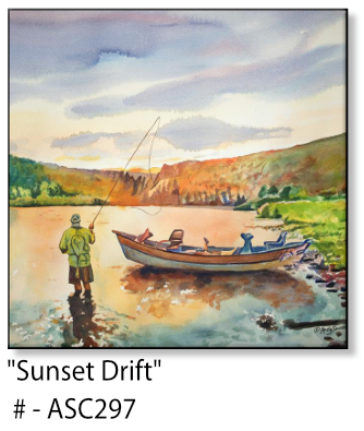 ASC297 "Sunset Drift" Ceramic Coaster
