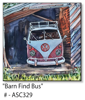 ASC329 "Barn Find Bus" ceramic coaster