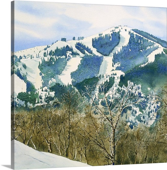"Baldy over Bitteroot" - a limted edition Giclee reprod. from a watercolor of Sun Valley's Bald Mtn. - by Andy Sewell