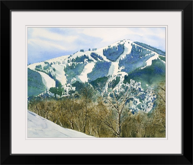 "Baldy over Bitteroot" - a limted edition Giclee reprod. from a watercolor of Sun Valley's Bald Mtn. - by Andy Sewell
