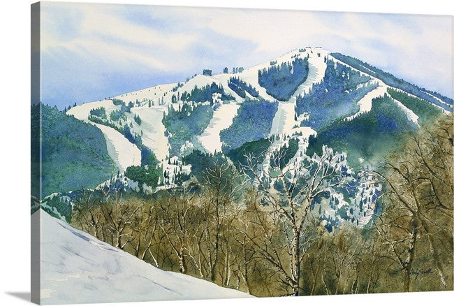 "Baldy over Bitteroot" - a limted edition Giclee reprod. from a watercolor of Sun Valley's Bald Mtn. - by Andy Sewell