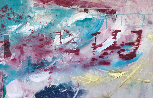 "Cotton Candy Paradise" - 18"x28" Original Acrylic Painting