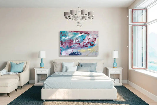 "Cotton Candy Paradise" - 18"x28" Original Acrylic Painting