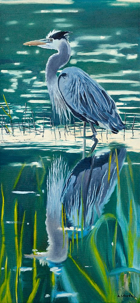 ASC369 “Heron Reflections" ceramic coaster