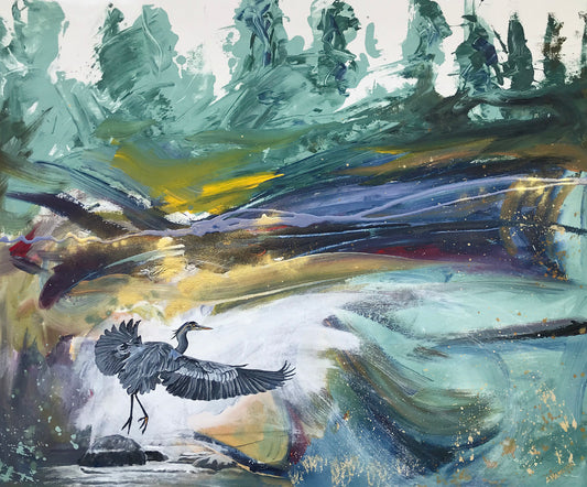 "Take off" - 36"x44" Giclee Reprod. from Original Acrylic Painting