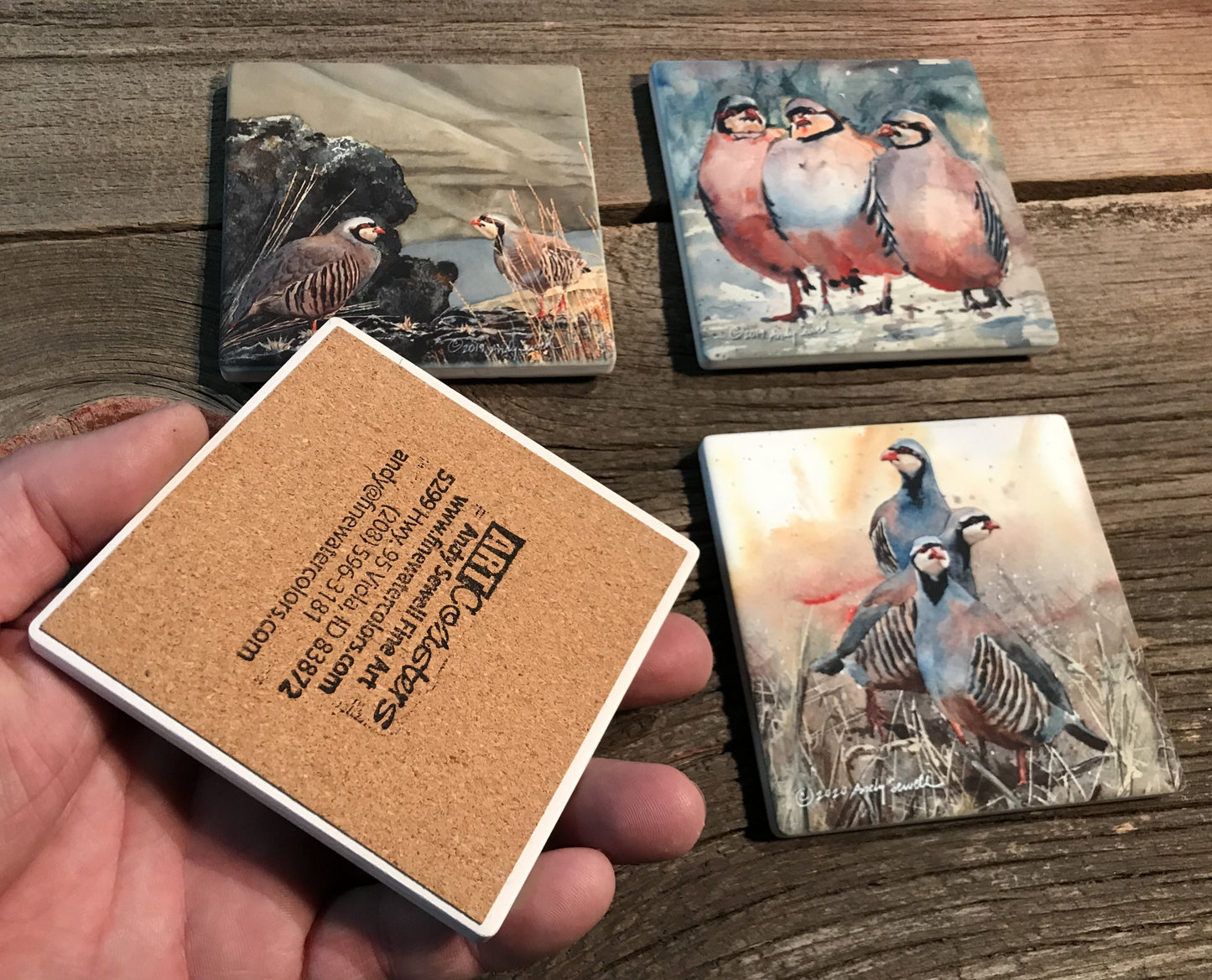 ASC292 "Chukar Dance" ceramic coaster