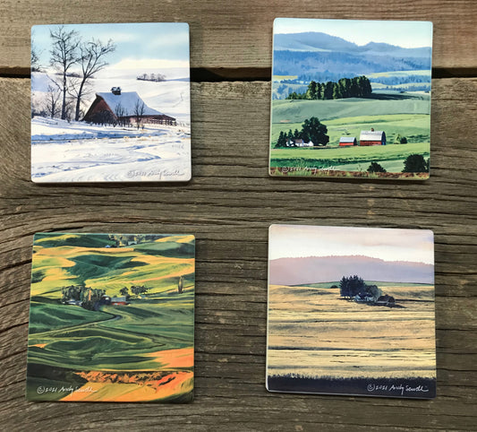 "Palouse Country" themed coaster sets: 5 options, see below.