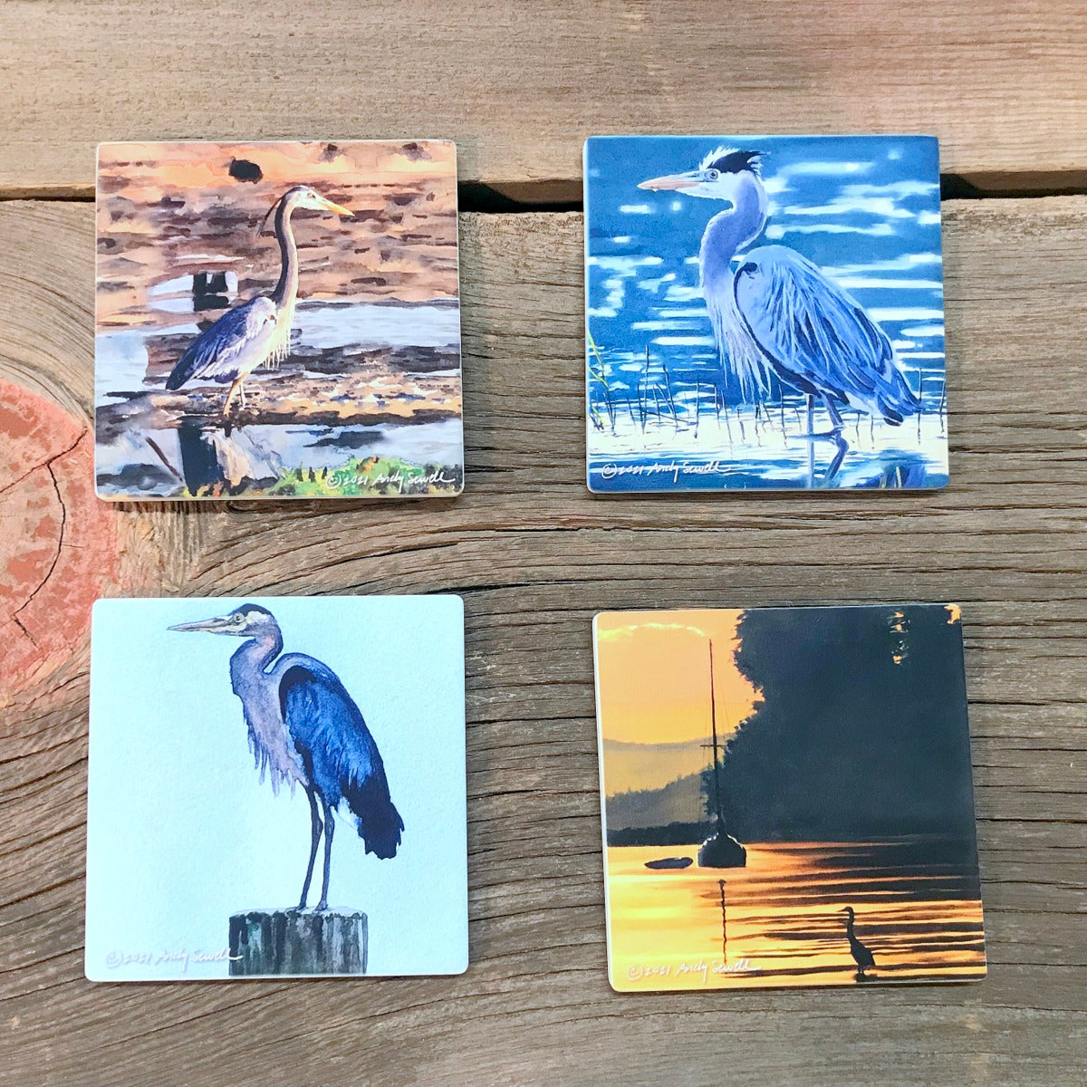 "Herons, Eagles, & More " themed coaster sets: 3 options, see below.