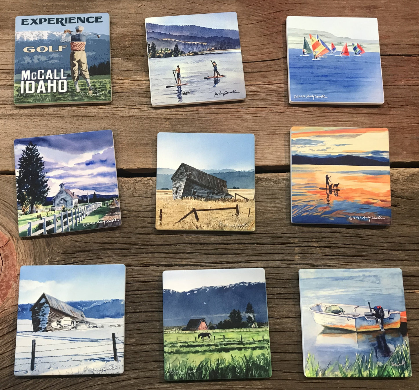 ASC233 "Main St. McCall" ceramic coaster