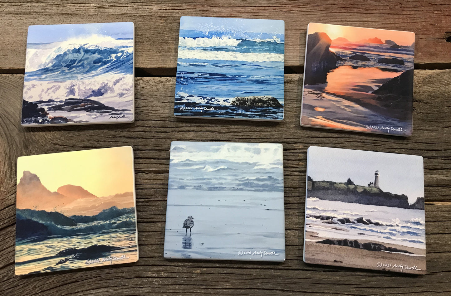 ASC425 "Sunset Surf (Bandon)" ceramic coaster