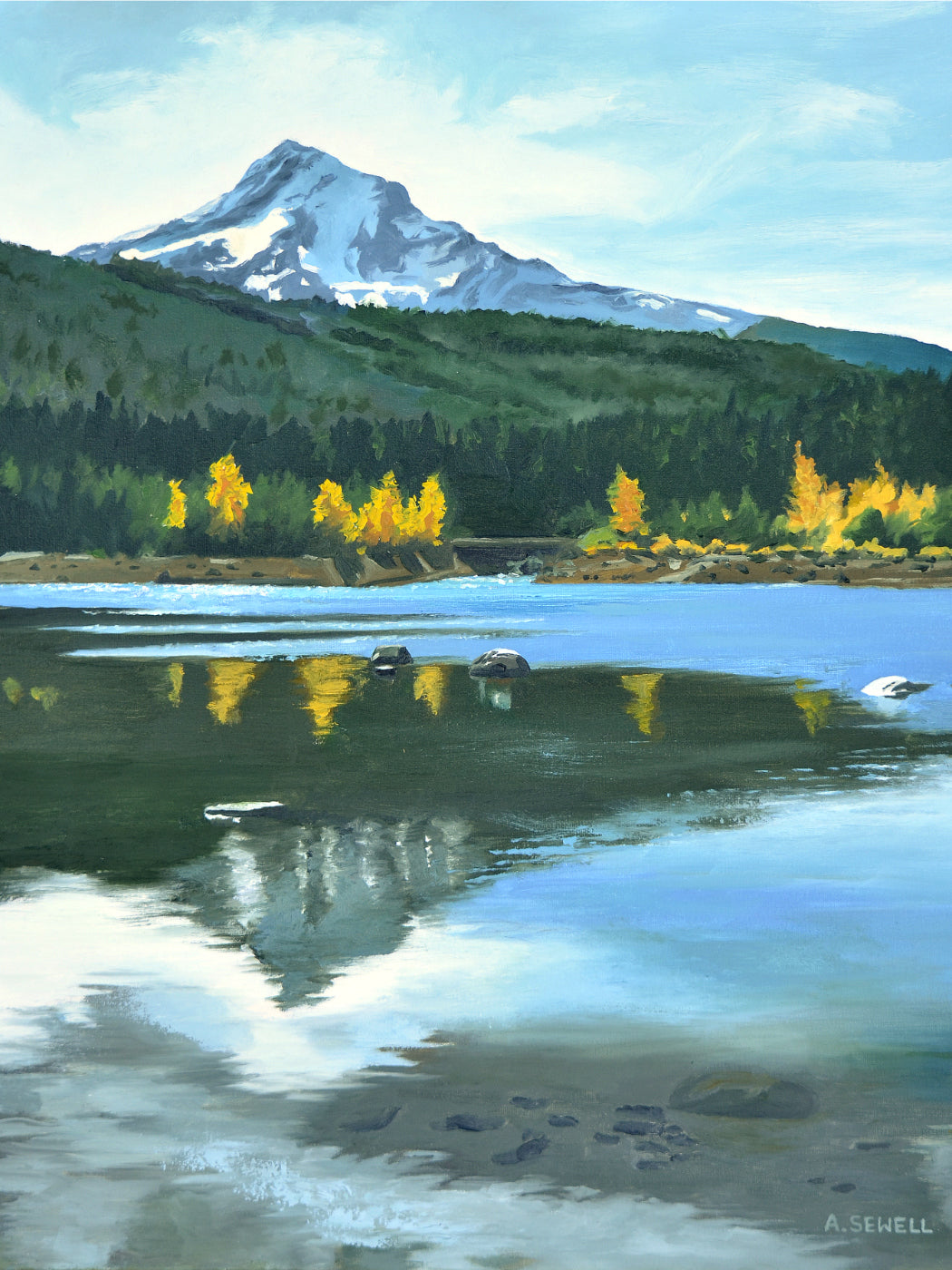 "Mt. Hood Reflections" signed edition Giclee Reprod. of a Mt. Hood
