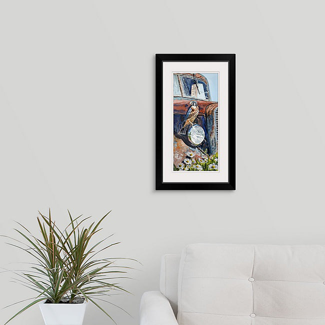 "Kestrel Patina" - 11"x22" canvas or paper Giclée art print from a watercolor