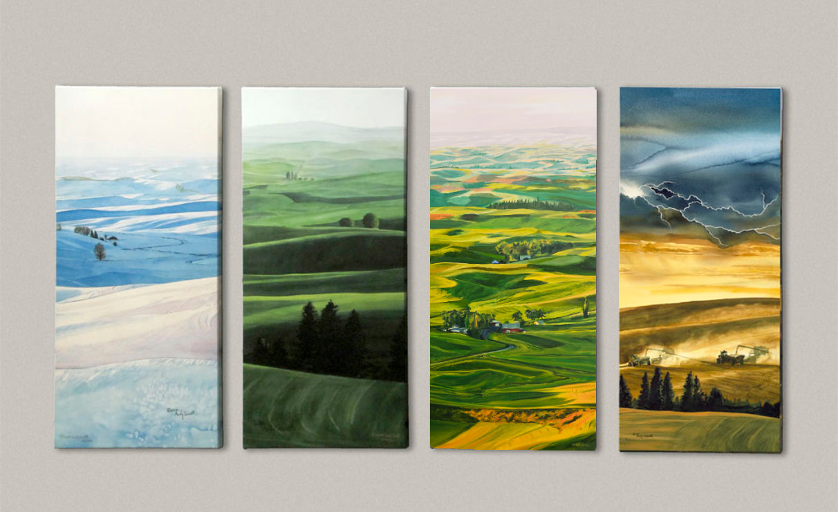"Seasons of the Palouse" - ltd. edition Giclee reproductions of paintings of the Northwest Palouse country landscapes- by Andy Sewell