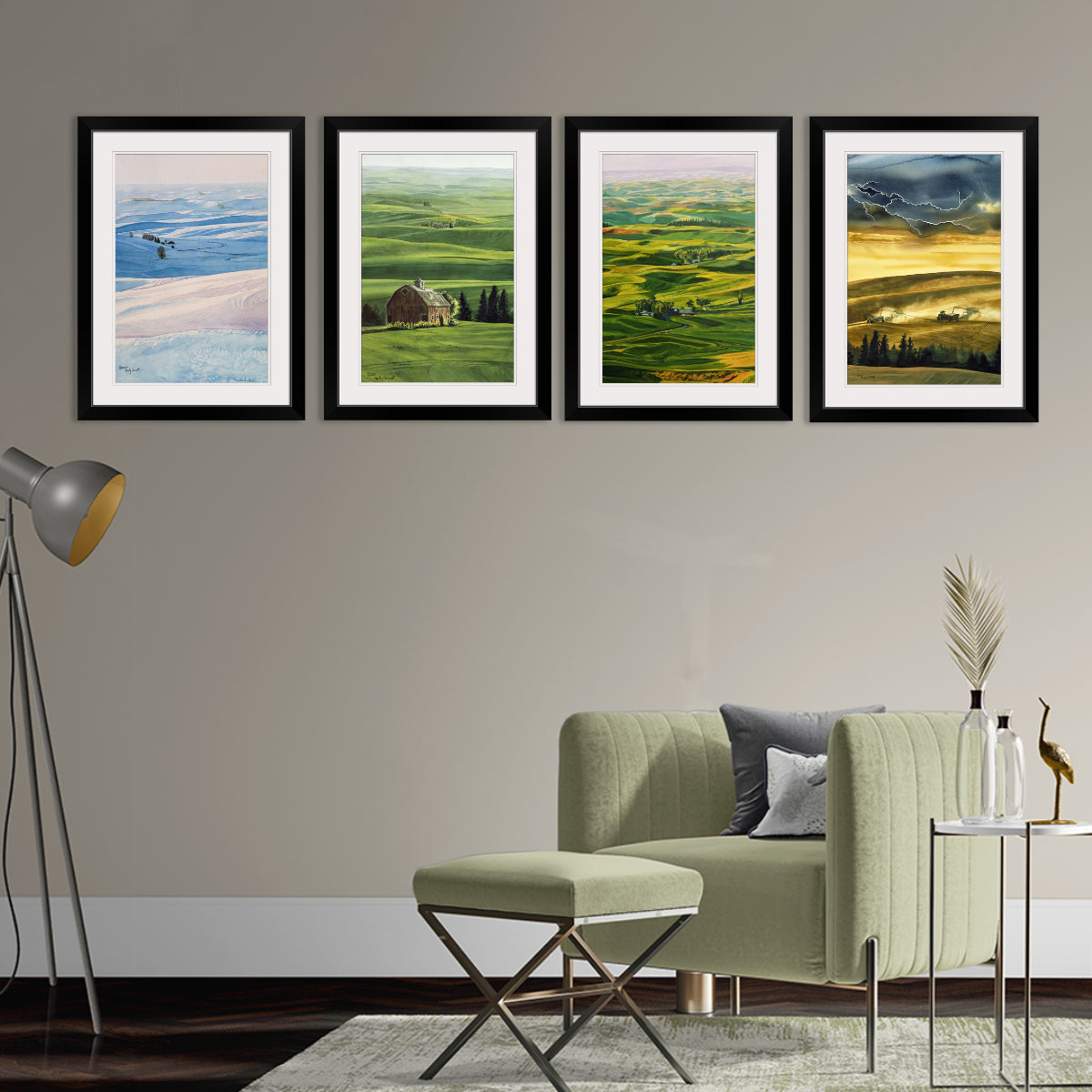 "Palouse Winter" -16"x24" ltd. edition Giclee reproductions of the Northwest Palouse country landscapes- by Andy Sewell