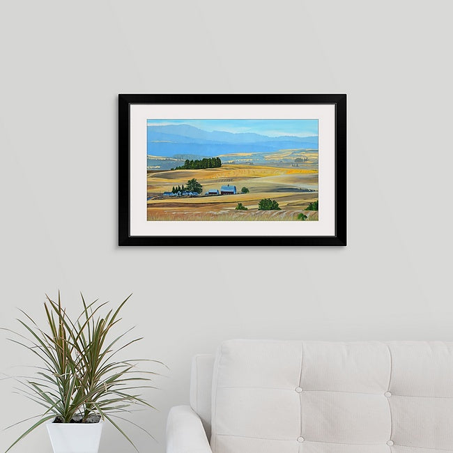"Palouse Red and Gold" 34x48- A signed Giclee Reprod. of the Northwest Palouse country landscape in Harvest