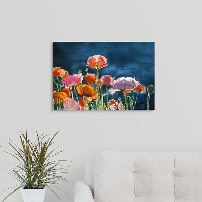 "Poppy Morning" - 24x36" Ltd. Edition, Giclée of Poppies from Original Watercolor by Andy Sewell