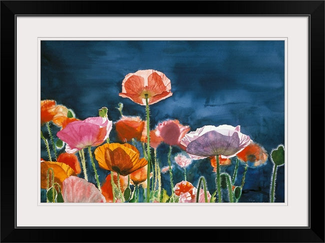 "Poppy Morning" - 24x36" Ltd. Edition, Giclée of Poppies from Original Watercolor by Andy Sewell