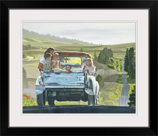 "Riding with Jesus" - Giclée art prints of Jesus with the kids.