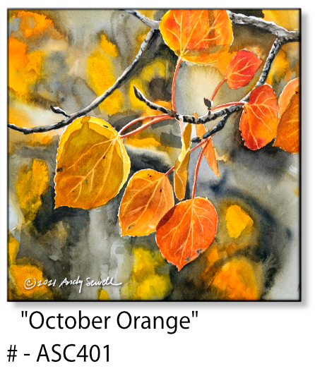 ASC401 "October Orange" ceramic coaster