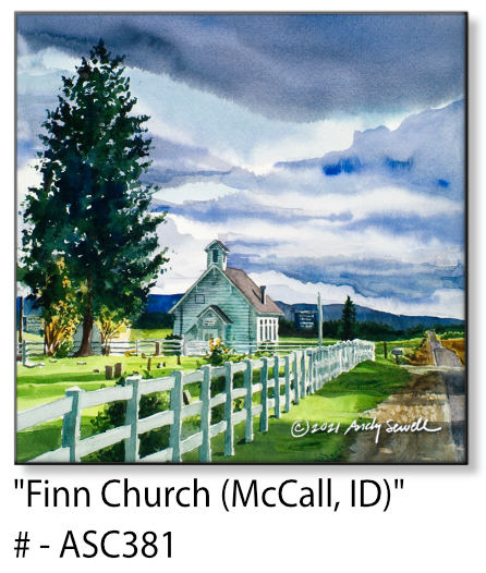 ASC381 "Finn Church (McCall, ID)" ceramic coaster