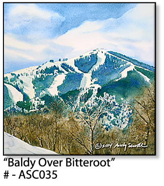 ASC035 "Baldy Over Bitteroot" ceramic coaster