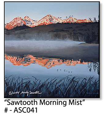 ASC041 "Sawtooth Morning Mist" ceramic coaster