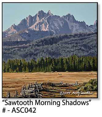 ASC042 "Sawtooth Morning Shadows" ceramic coaster