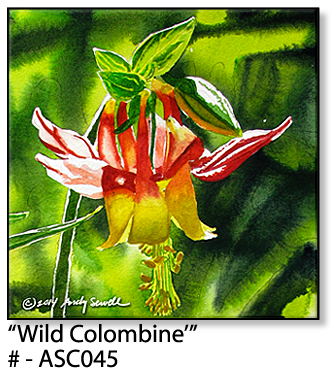ASC045 "Wild Colombine" ceramic coaster