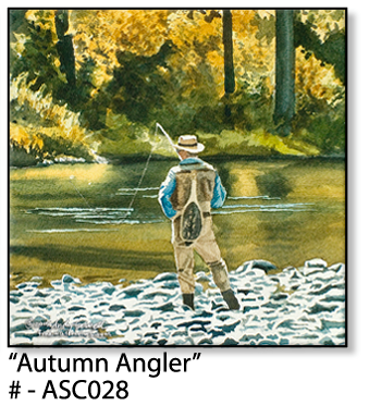 ASC028 "Autumn Angler" ceramic coaster