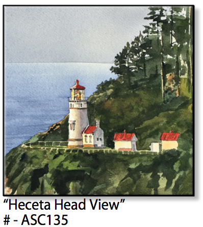 ASC135 "Heceta Head view" ceramic coaster