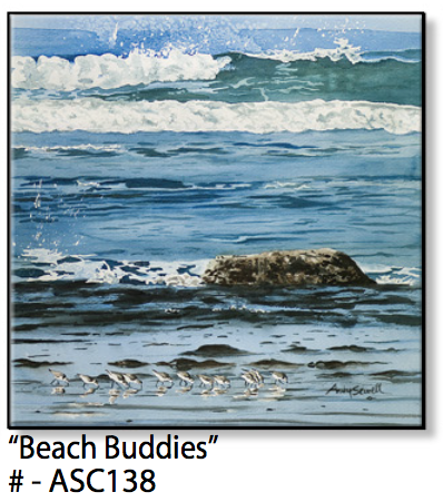 ASC138 "Beach Buddies" ceramic coaster