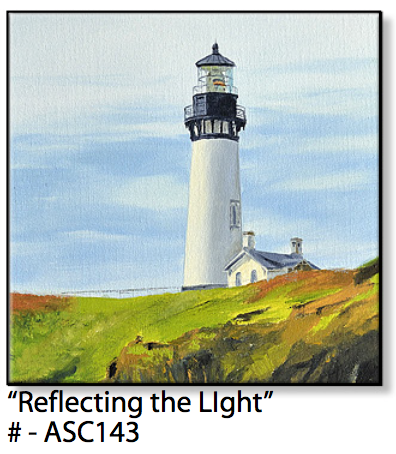 ASC143 "Reflecting the Light (Yaquina)" ceramic coaster