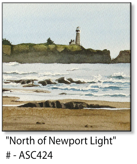 ASC424 "North of Newport Light" ceramic coaster