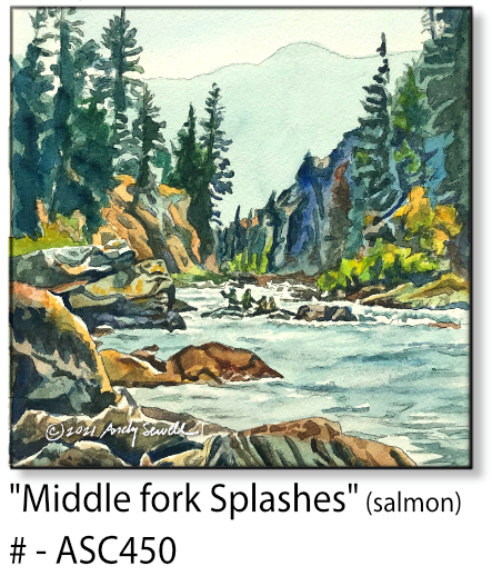 ASC450 "Middle fork Splashes" ceramic coaster